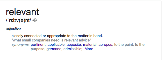 relevance